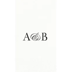 Personalization by Caspari Bridal Shower|Personalized Double Initial Guest Towel Napkins