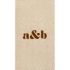 Personalization by Caspari Thanksgiving|Personalized Double Initial Jute Guest Towel Napkins