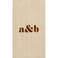 Personalization by Caspari Thanksgiving|Personalized Double Initial Jute Guest Towel Napkins