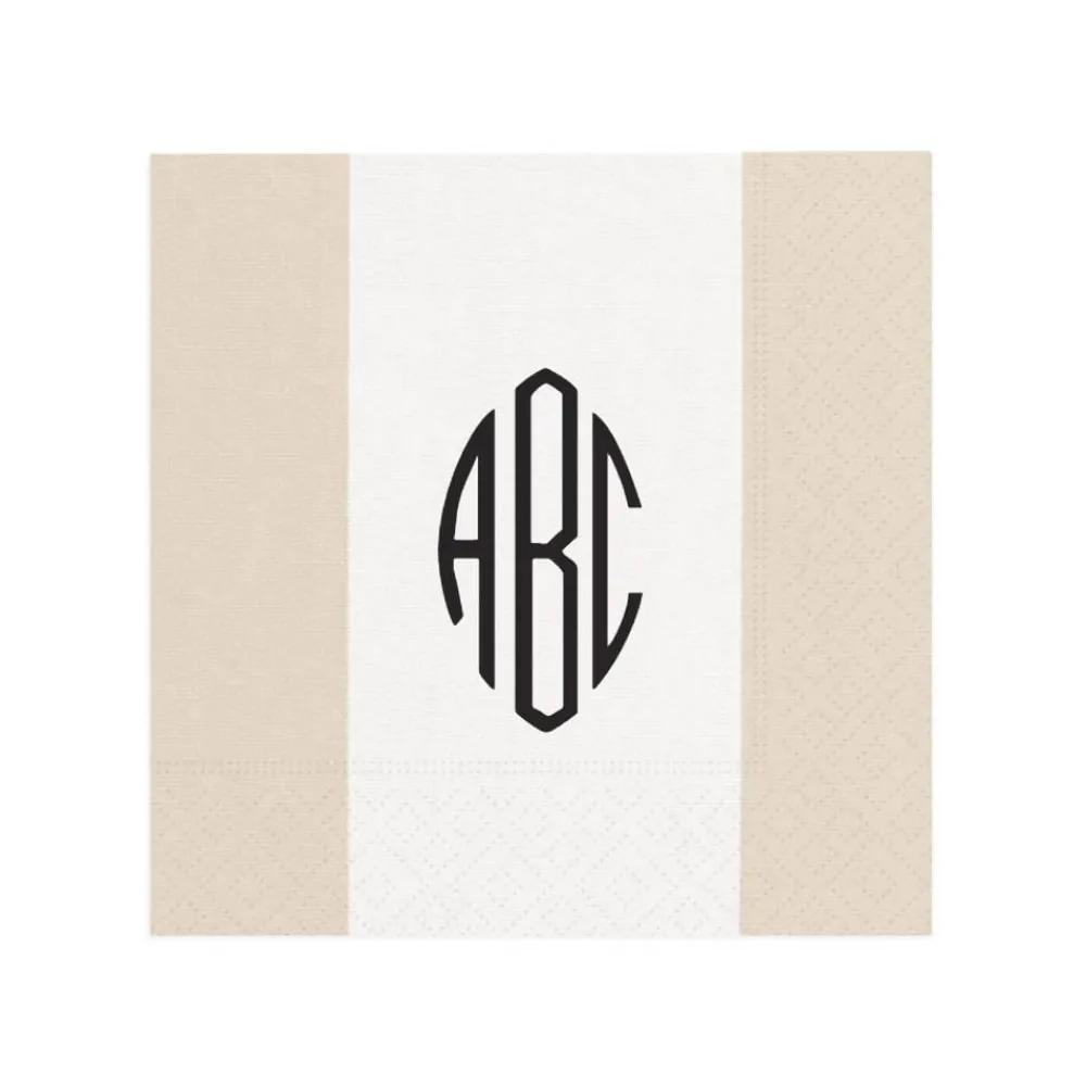 Personalization by Caspari Mother'S Day|Personalized Monogram Bandol Stripe Cocktail Napkins