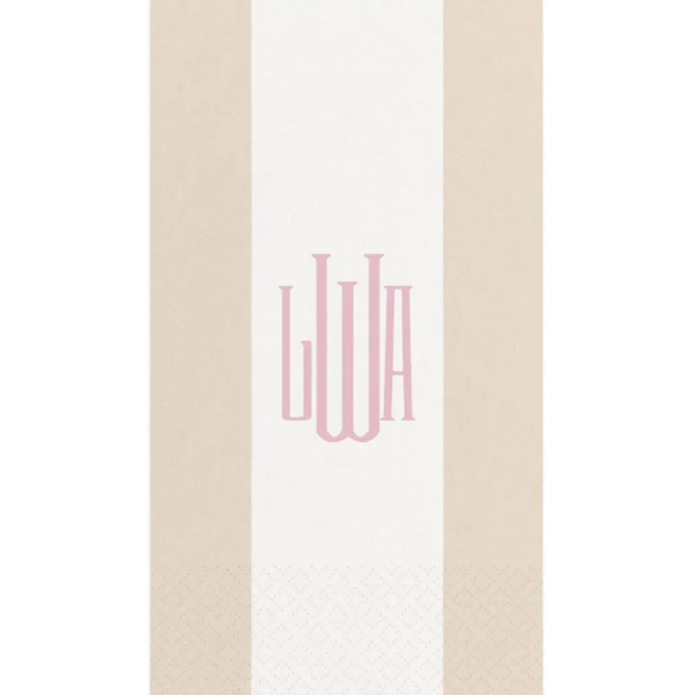 Personalization by Caspari Mother'S Day|Personalized Monogram Bandol Stripe Guest Towel Napkins