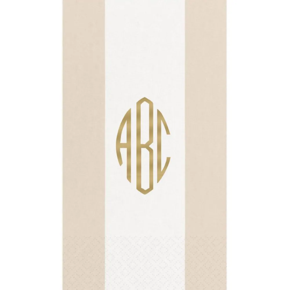 Personalization by Caspari Mother'S Day|Personalized Monogram Bandol Stripe Guest Towel Napkins