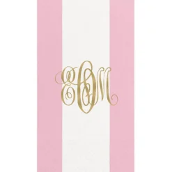 Personalization by Caspari Mother'S Day|Personalized Monogram Bandol Stripe Guest Towel Napkins