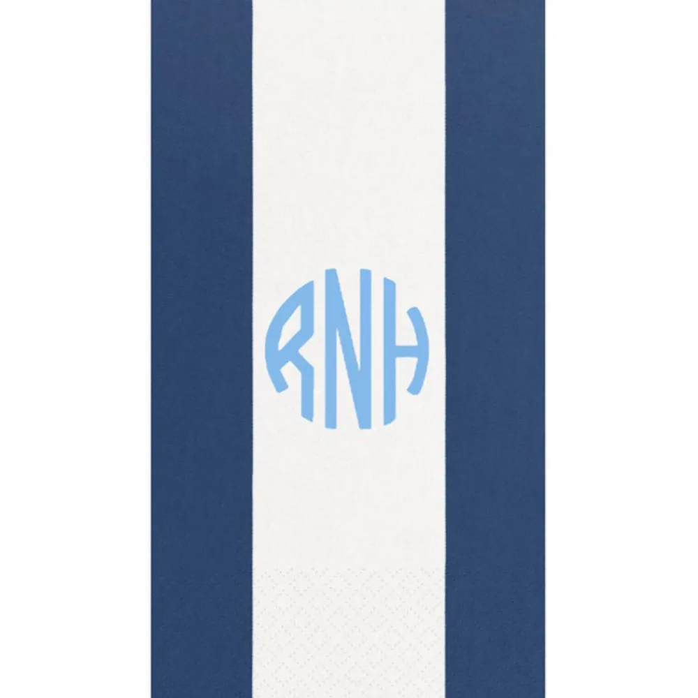 Personalization by Caspari Mother'S Day|Personalized Monogram Bandol Stripe Guest Towel Napkins