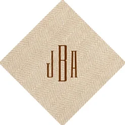 Personalization by Caspari Mother'S Day|Thanksgiving|Personalized Monogram Jute Cocktail Napkins