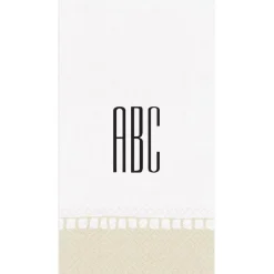 Personalization by Caspari Graduation Celebration|Mother'S Day|Personalized Monogram Linen Border Guest Towel Napkins