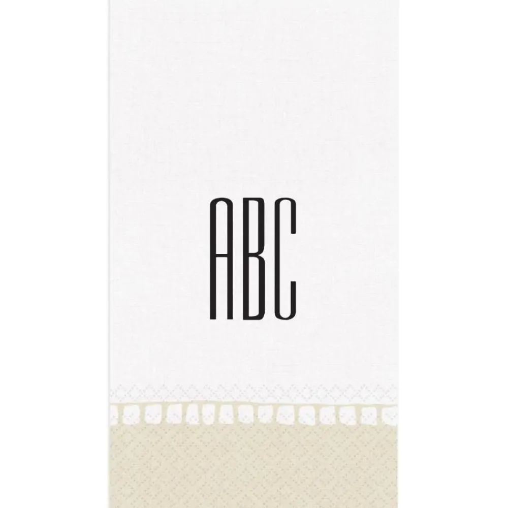 Personalization by Caspari Graduation Celebration|Mother'S Day|Personalized Monogram Linen Border Guest Towel Napkins