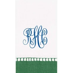 Personalization by Caspari Graduation Celebration|Mother'S Day|Personalized Monogram Linen Border Guest Towel Napkins