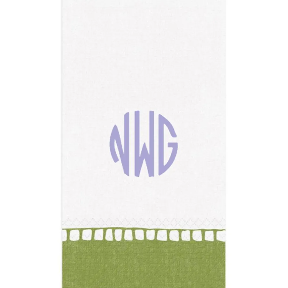 Personalization by Caspari Graduation Celebration|Mother'S Day|Personalized Monogram Linen Border Guest Towel Napkins