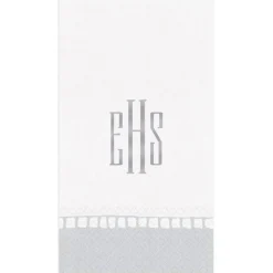 Personalization by Caspari Graduation Celebration|Mother'S Day|Personalized Monogram Linen Border Guest Towel Napkins