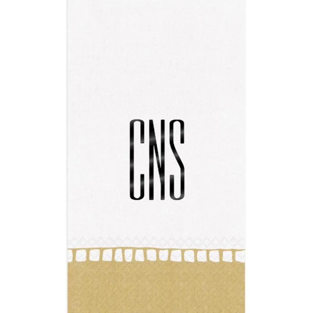 Personalization by Caspari Graduation Celebration|Mother'S Day|Personalized Monogram Linen Border Guest Towel Napkins