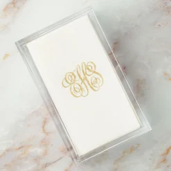 Personalization by Caspari Mother'S Day|Personalized Monogram Paper Linen Guest Towel Napkins