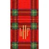 Personalization by Caspari Christmas Napkins|Tailgates|Personalized Monogram Royal Plaid Guest Towel Napkins