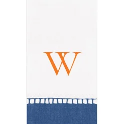 Personalization by Caspari Graduation Celebration|Mother'S Day|Personalized Single Initial Linen Border Guest Towel Napkins