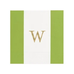 Personalization by Caspari Mother'S Day|Personalized Single Initial Bandol Stripe Cocktail Napkins