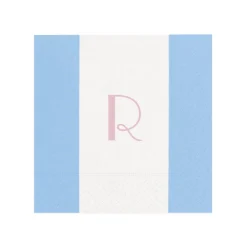 Personalization by Caspari Mother'S Day|Personalized Single Initial Bandol Stripe Cocktail Napkins