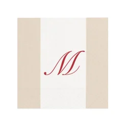 Personalization by Caspari Mother'S Day|Personalized Single Initial Bandol Stripe Cocktail Napkins