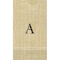 Personalization by Caspari Engagement Party|Hanukkah|Personalized Single Initial Moiré Guest Towel Napkins