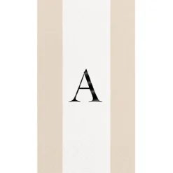 Personalization by Caspari Mother'S Day|Personalized Single Initial Bandol Stripe Guest Towel Napkins