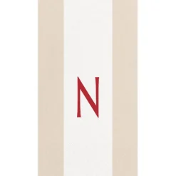 Personalization by Caspari Mother'S Day|Personalized Single Initial Bandol Stripe Guest Towel Napkins