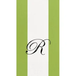 Personalization by Caspari Mother'S Day|Personalized Single Initial Bandol Stripe Guest Towel Napkins