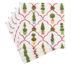 Caspari Paper Luncheon Napkins|Petit Jardin De Noel Luncheon Napkins - includes 20 Luncheon Napkins
