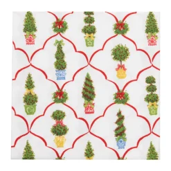 Caspari Paper Luncheon Napkins|Petit Jardin De Noel Luncheon Napkins - includes 20 Luncheon Napkins