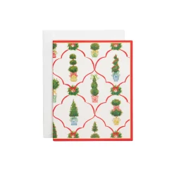 Caspari Christmas And Holiday Cards|Boxed Holiday Cards|Petit Jardin De Noel Petite Boxed Christmas Cards - includes 15 cards & envelopes