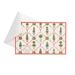 Caspari Christmas And Holiday Cards|Boxed Holiday Cards|Petit Jardin De Noel Petite Boxed Christmas Cards - includes 15 cards & envelopes