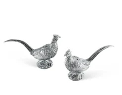 Vagabond House Salt & Pepper Shakers|Pewter Pheasants Salt & Pepper Set