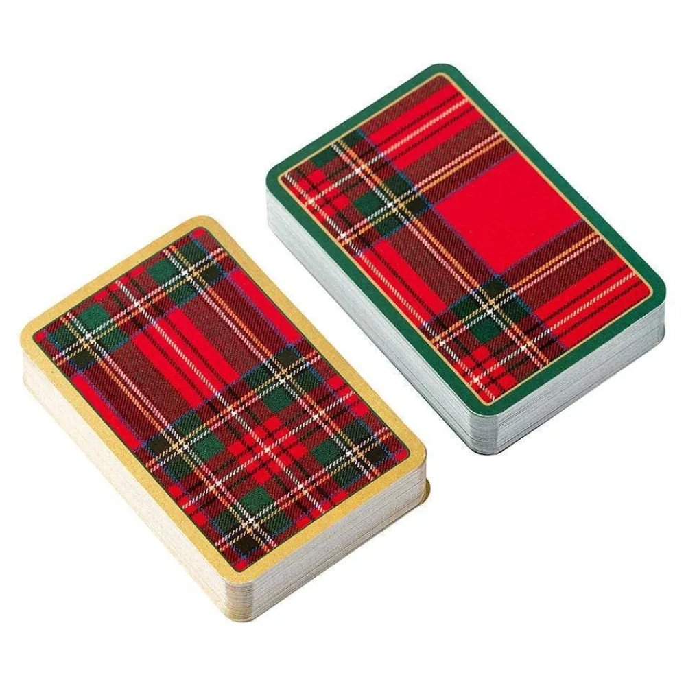 Caspari Bridge|Plaid Bridge Gift Set - 2 Playing Card Decks & 2 Score Pads