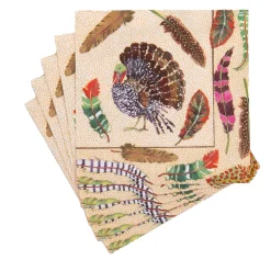 Caspari Paper Luncheon Napkins|Plumage Luncheon Napkins - includes 20 Luncheon Napkins