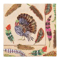 Caspari Paper Luncheon Napkins|Plumage Luncheon Napkins - includes 20 Luncheon Napkins
