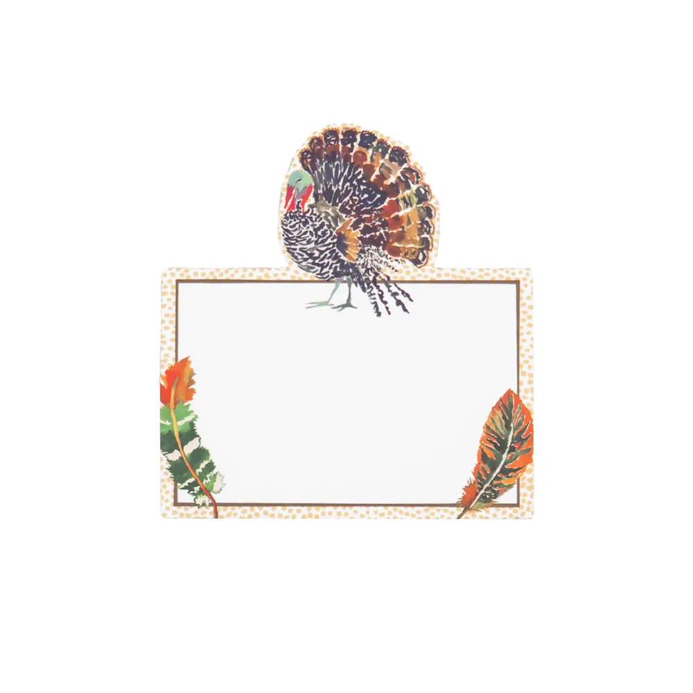 Caspari Place Cards|Plumage Place Cards - includes 8 Place Cards