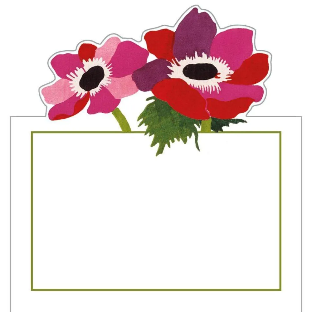 Caspari Place Cards|Poiret Floral Place Cards Die Cut Package 8 In