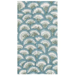 Caspari Paper Guest Towels|Pontchartrain Scallop Blue Guest Towel Napkins - 15 Per Package