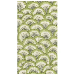 Caspari Paper Guest Towels|Pontchartrain Scallop Green Guest Towel Napkins - 15 Per Package