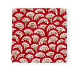Caspari Paper Luncheon Napkins|Pontchartrain Scallop Red Luncheon Napkins - 20 Per Package