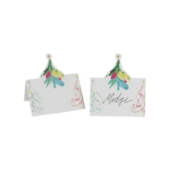 Caspari Christmas Place Cards|Place Cards|Pop Christmas Die-Cut Place Cards - 8 Per Package