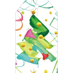 Caspari Christmas Gift Tags & Labels|Gift Tags & Enclosure Cards|Pop Christmas Gift Tags - 4 Per Package