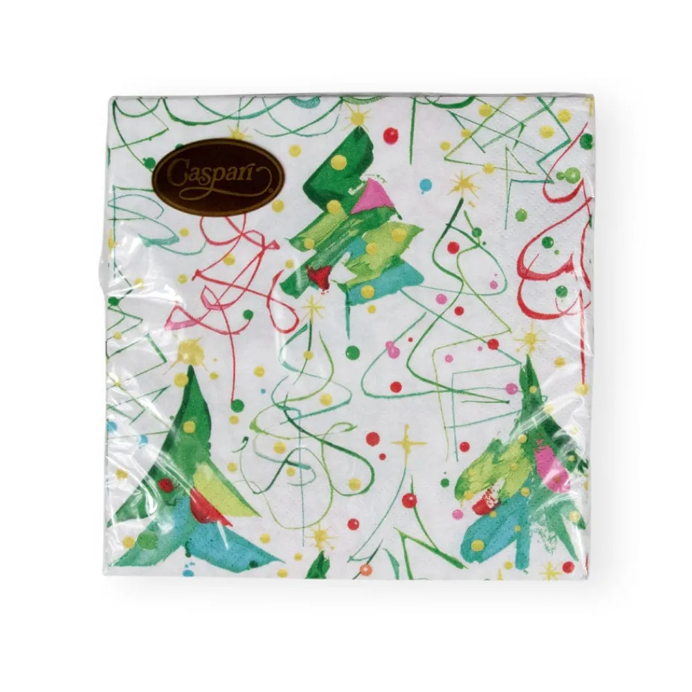 Caspari Christmas Napkins|Paper Luncheon Napkins|Pop Christmas Luncheon Napkins - 20 Per Package