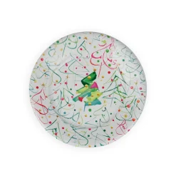 Caspari Christmas Plates|Paper Salad And Dessert Plates|Pop Christmas Salad & Dessert Plates - 8 Per Package