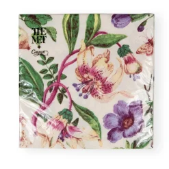 Caspari Bridal Shower|Paper Luncheon Napkins|Porcelain Blooms Ivory Luncheon Napkins - 20 Per Package