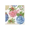 Caspari Christmas Napkins|Paper Cocktail Napkins|Porcelain Ornaments Paper Cocktail Napkins - 20 Per Package