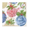 Caspari Christmas Napkins|Paper Luncheon Napkins|Porcelain Ornaments Paper Luncheon Napkins - 20 Per Package