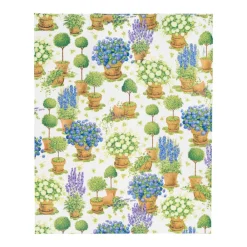 Caspari Paper Guest Towels|Potted Hydrangeas Guest Towel Napkins - 15 Per Package