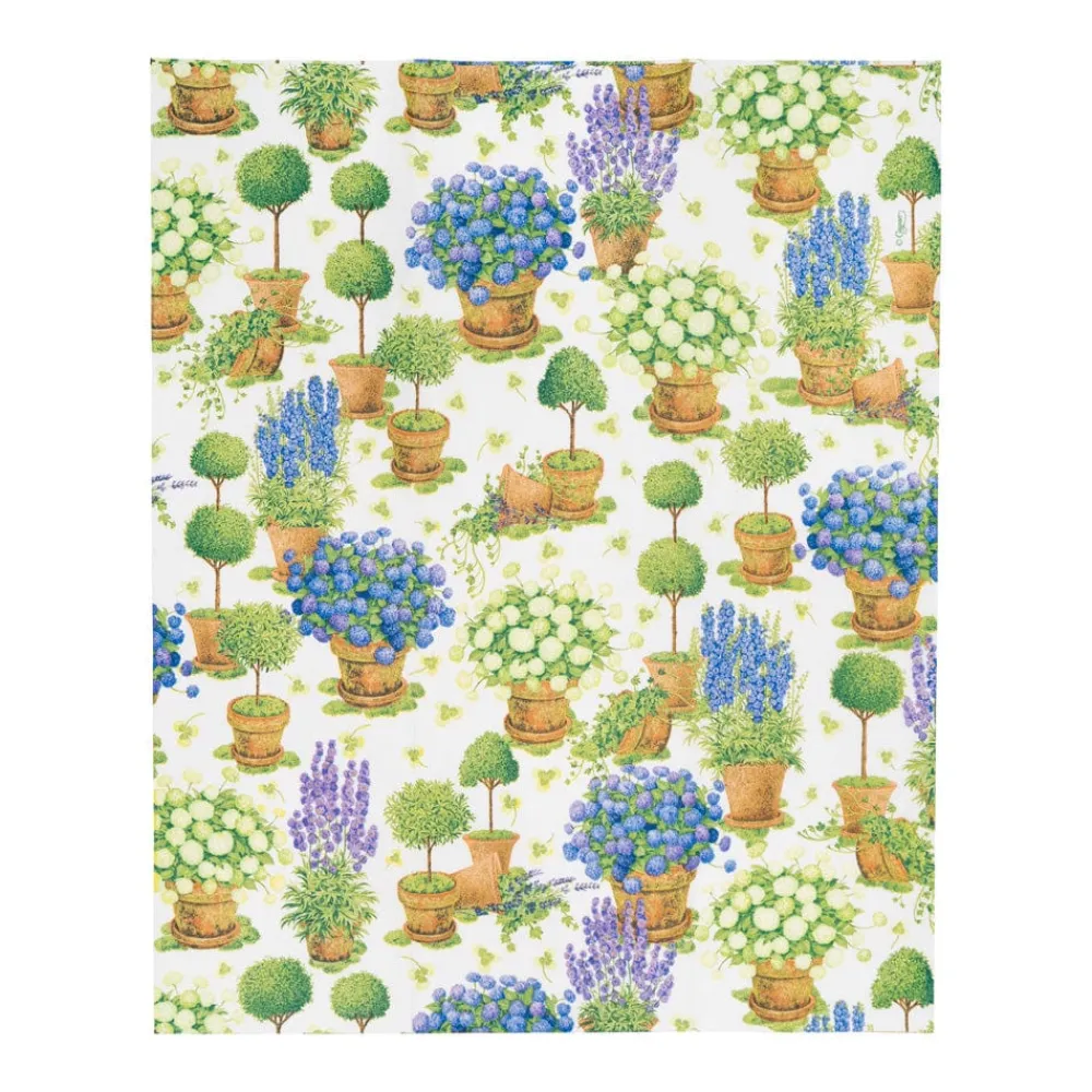Caspari Paper Guest Towels|Potted Hydrangeas Guest Towel Napkins - 15 Per Package