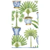 Caspari Paper Guest Towels|Potted Palms Paper Guest Towel Napkins in White - 15 Per Package