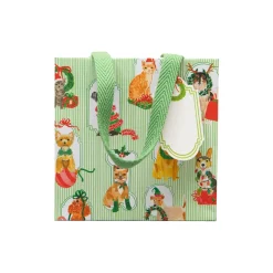 Caspari Christmas Gift & Bottle Bags|Gift & Bottle Bags|Presenting Pets Gift Bags - includes 1 Gift Bags