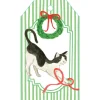 Caspari Christmas Gift Tags & Labels|Presenting Pets Hang Tags - includes 4 Tags